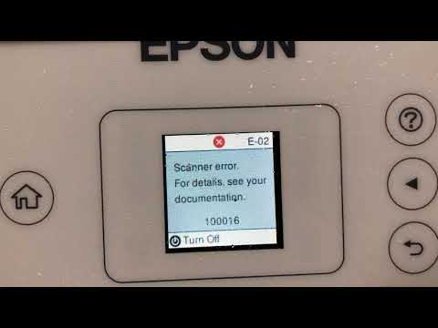 Fix Epson EcoTank Error E02: 100016 Scanner Error for details see your documentation.