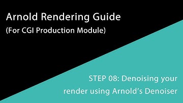 Beginner Arnold Rendering Guide for CGI Production Module: Step 08 Using Arnolds Denoiser