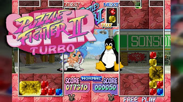 [LinuxPlaying] Super Puzzle Fighter II Turbo // Yabause ( Sega Saturn )