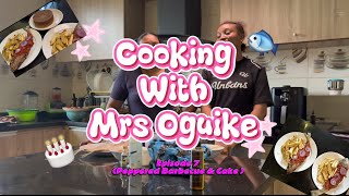 COOKING WITH MRS OGUIKE - EP. 7 ( Peppered Barbecue Fish & Cake) with Chineye Oguike#cooking #movie 