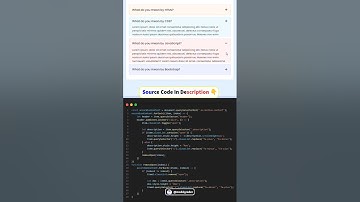 faq Accordion || How to create a faq accordion using html css and js | #shorts #short #coding
