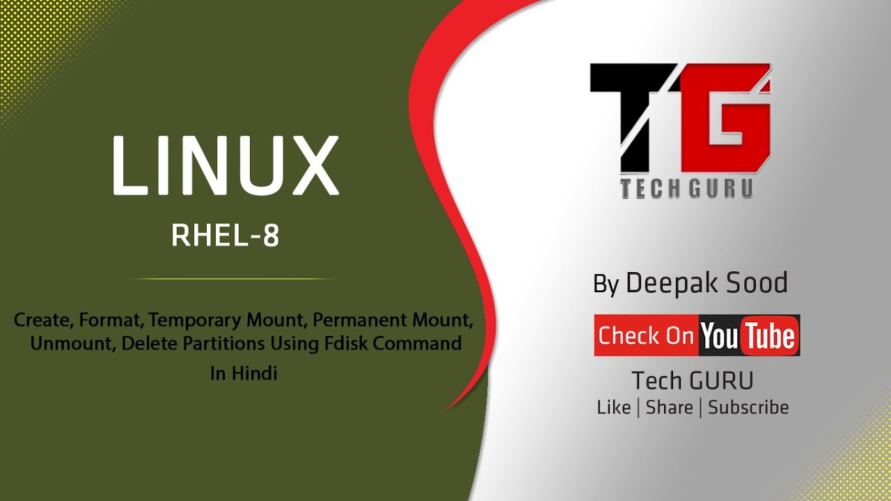 Create Delete Modify Partition Using Fdisk Command In Hindi By Deepak create-delete-modify-partition-using-fdisk-command-in-hindi-by-deepak