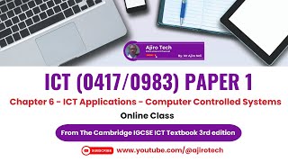 IGCSE ICT Paper 1 - ICT Applications - Computer Controlled Systems - Chapter 6