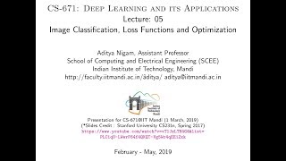 CS671_Topic-5 (PART-A):  Loss Functions and Optimization
