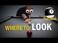 Where to look when playing pool  pool school