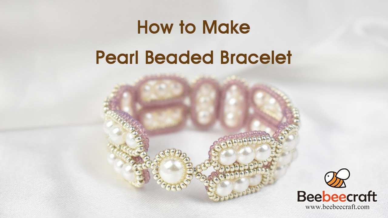 How to Make Pearl Beaded Bracelet - YouTube