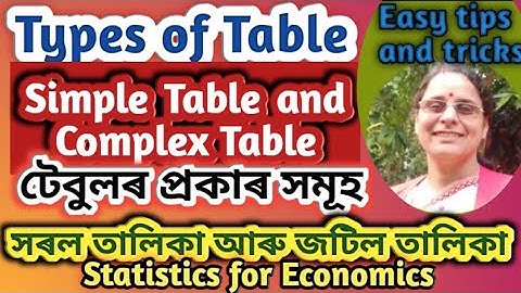 #21#Types of Table/Simple Table and Complex Table/HS/