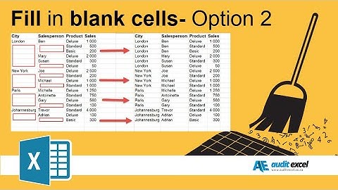 Fill in blank cells with the cell above- Option 2- Filter