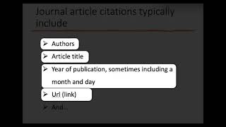 Deciphering Citations Book, Chapter or Journal Article