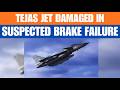 IAF Tejas Fighter Overshoots Runway | Pilot Ejects Safely, HAL Shares Fall | News9