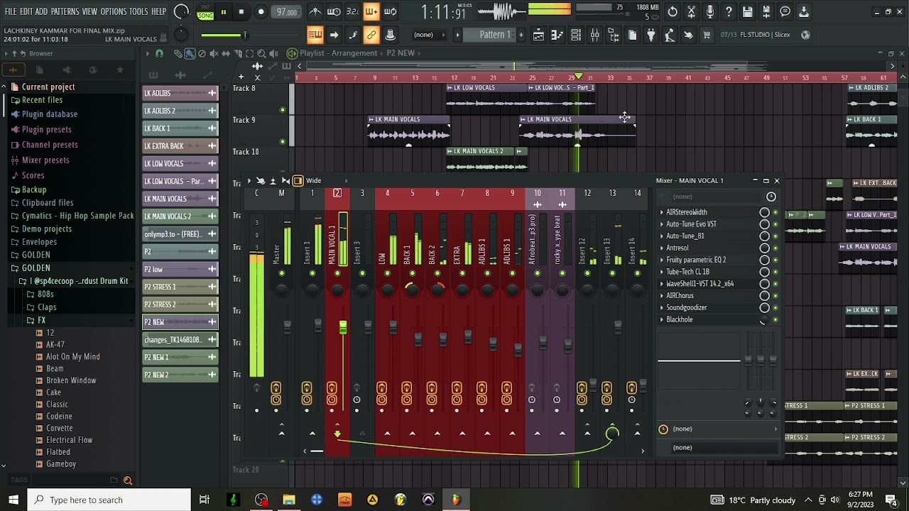 Mixing with Waves Plugins | BAD BUNNY VOCAL CHAIN | How To Mix Vocals | Fabfilter,Slate,FL Studio 21