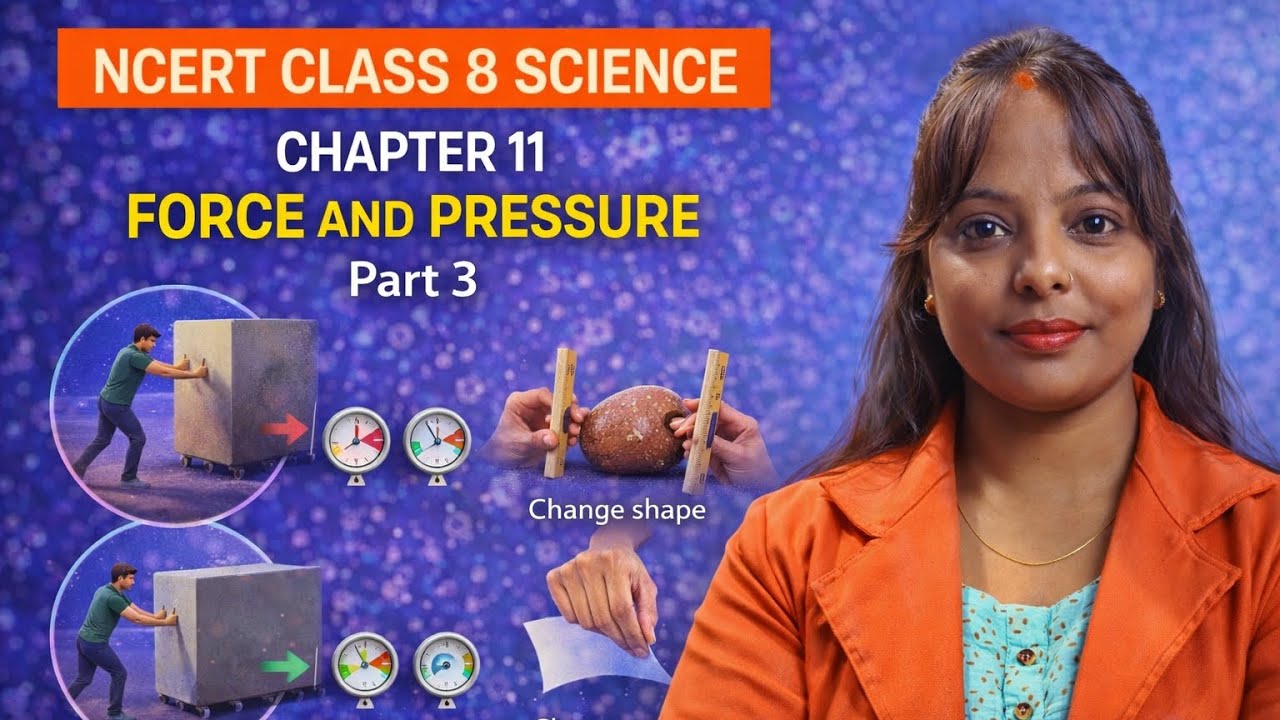 NCERT class 8 science chapter 11 force and pressure Part 3 - YouTube