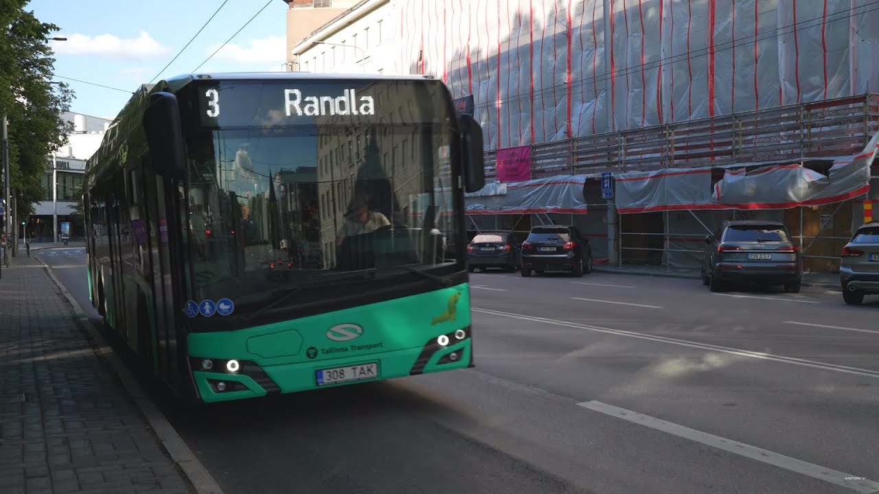 Estonia, Tallinn, bus 3 ride from Estonia to SITSI