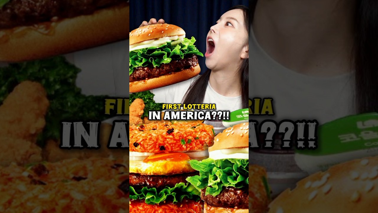 Wait… LOTTERIA in America?! 😳🇺🇸 First Time Trying Korean Fast Food! 🍔