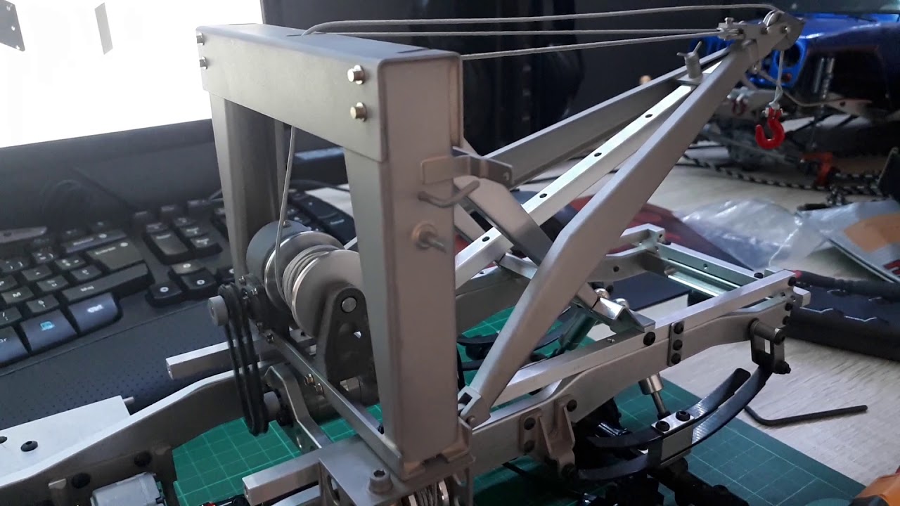 RC Chevy K30 dually wrecker winch test