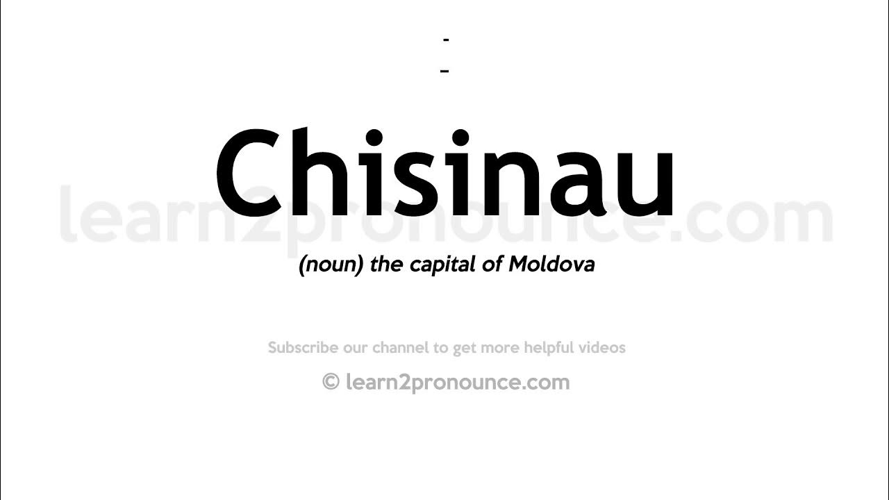 How to pronounce Chisinau English pronunciation YouTube