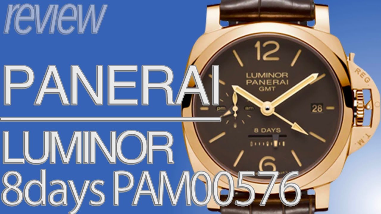 8-day power reserve! Panerai Luminor 8-day GMT Oro Rosso PAM00576