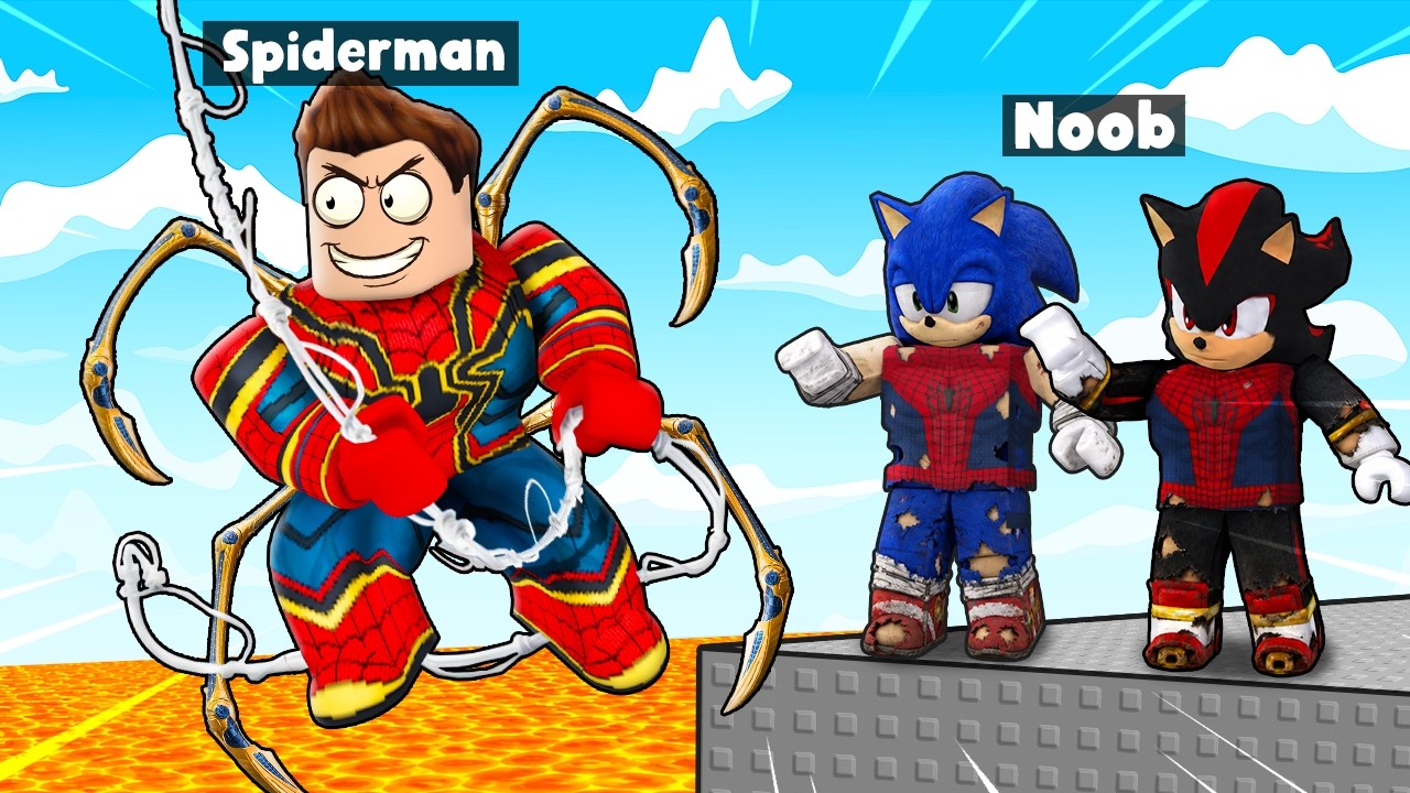 +1 SPIDERMAN PER SECOND IN ROBLOX !!