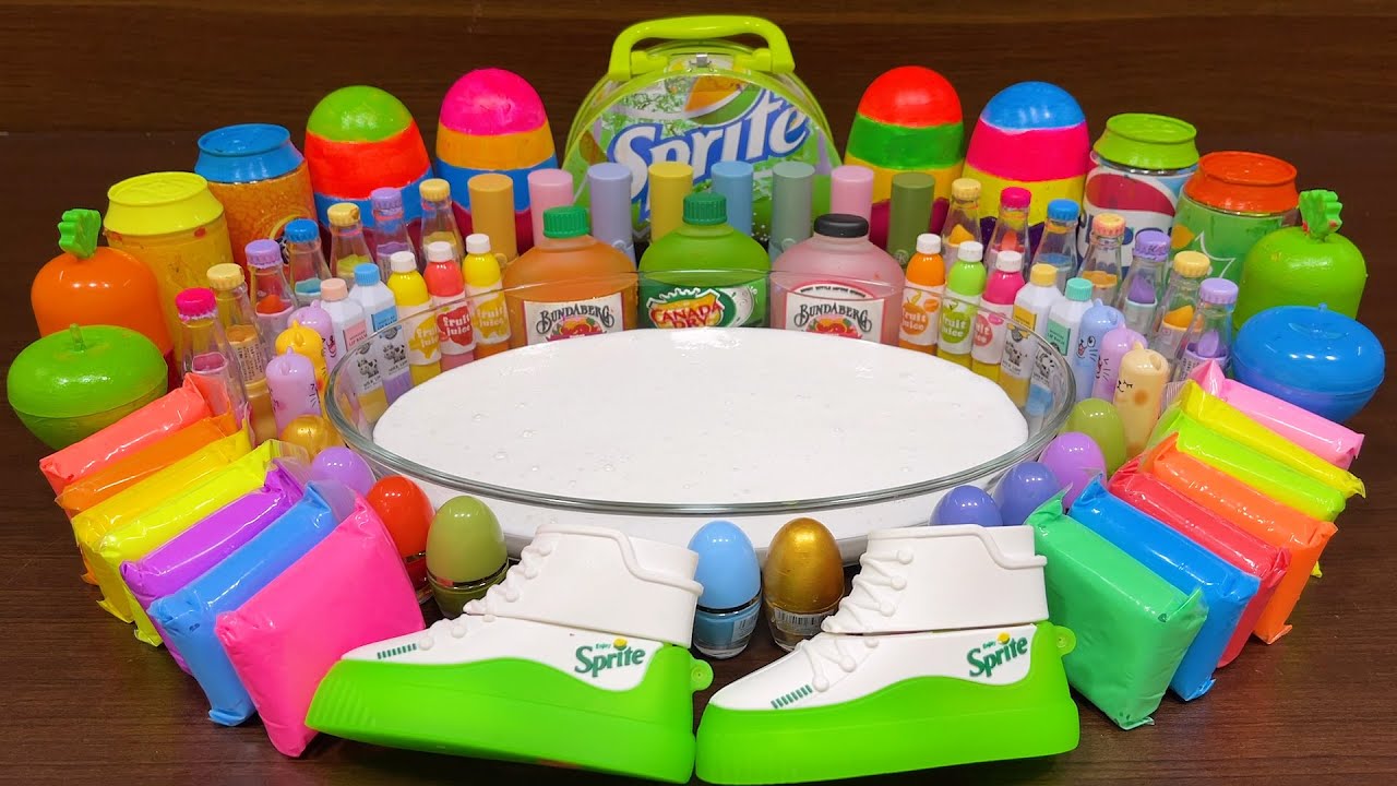 SHOES SLIME ! Mixing Random into GLOSSY SLIME ! Satisfying Slime Videos 