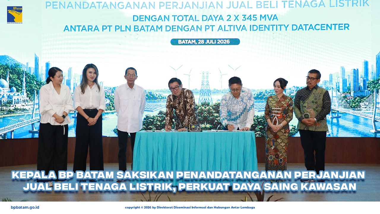 Kepala BP Batam Saksikan Penandatanganan Perjanjian Jula Beli Tenaga Listrik