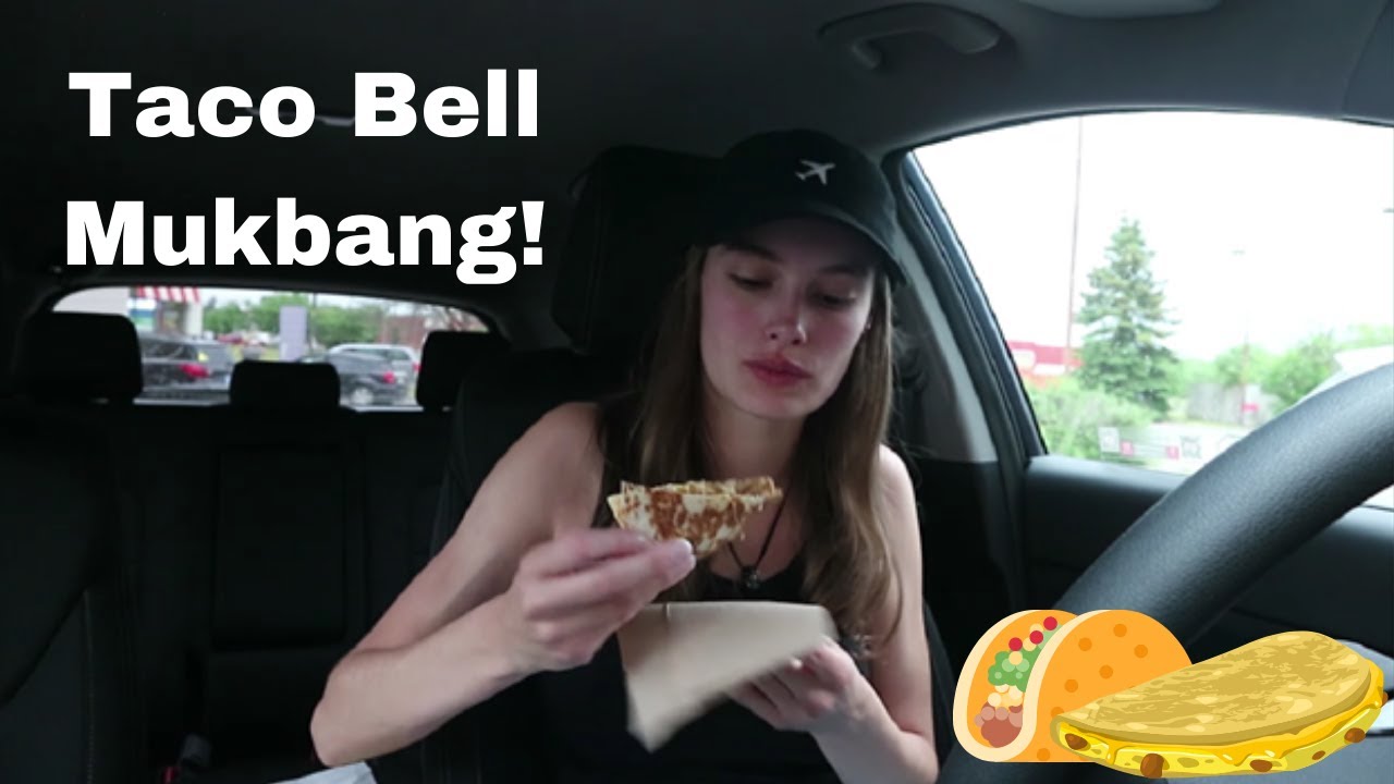 Taco Bell Mukbang Doritos locos tacos! Cheesy gordita crunch