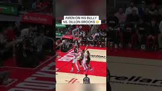 Amen Thompson ran over Dillon Brooks 😯