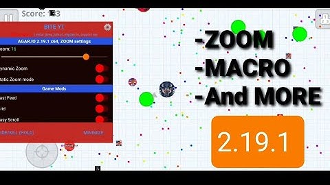 Zoom + macro Agar.io 2.19.1 last version without password. No ads