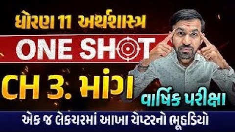 Complete Revision Ch 3 માંગ Std 11 Eco | Most IMP Revision Ch 3 Dhoran 11 Economics | Nilkanth Sir