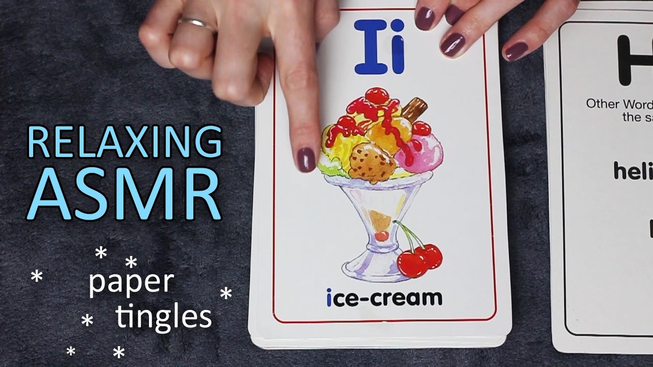 ASMR flash cards (🎧 soft spoken, card sounds, page turning)