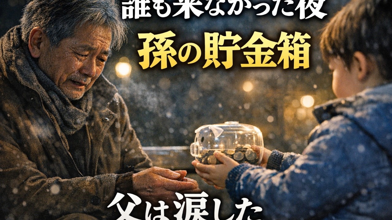 人生の物語 ; 誰も訪ねて来なかった破産した父…孫の貯金箱に崩れ落ちた夜