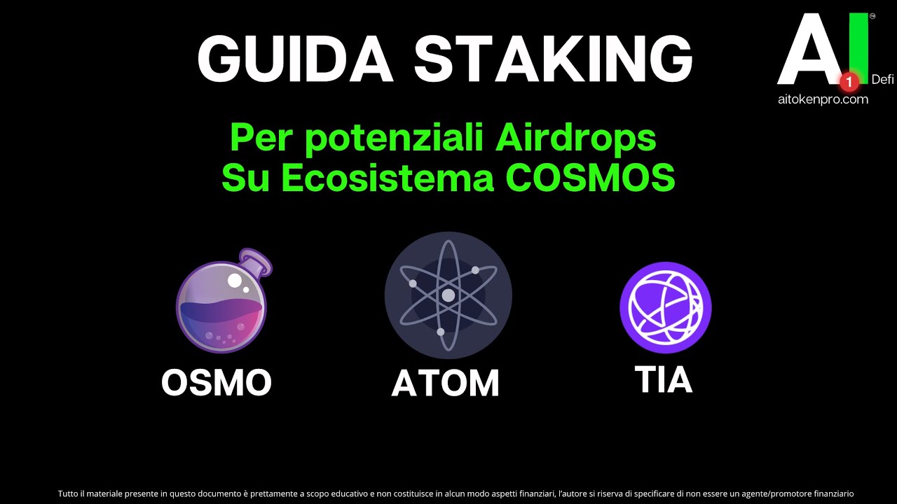 Guida Staking su COSMOS
