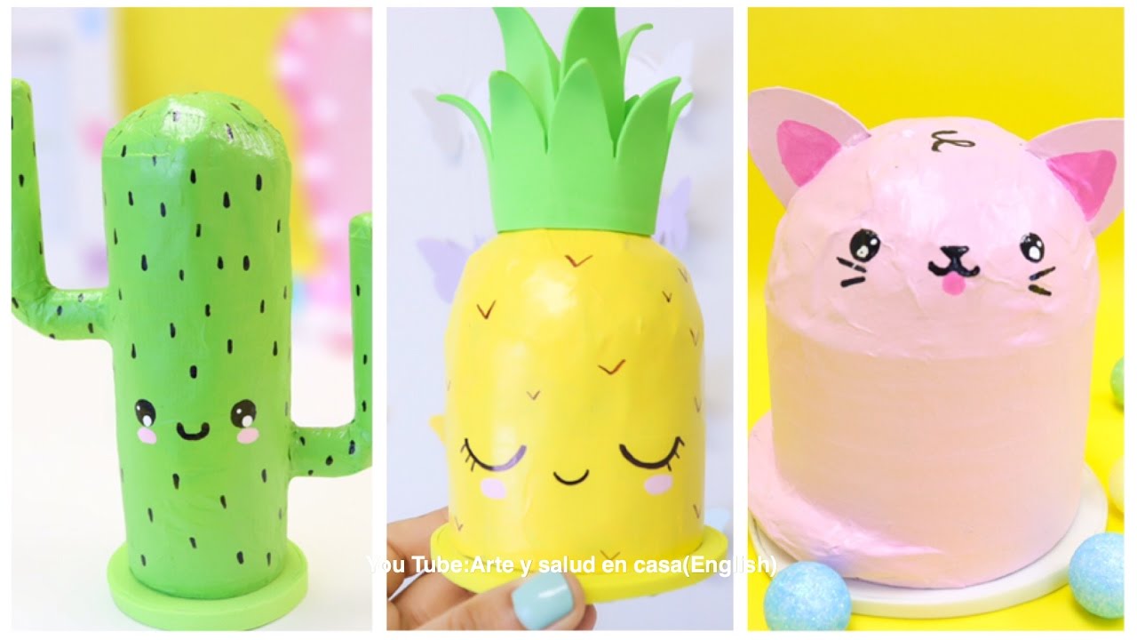 How to make hidden money stash-kawaii room decor using recycled items.