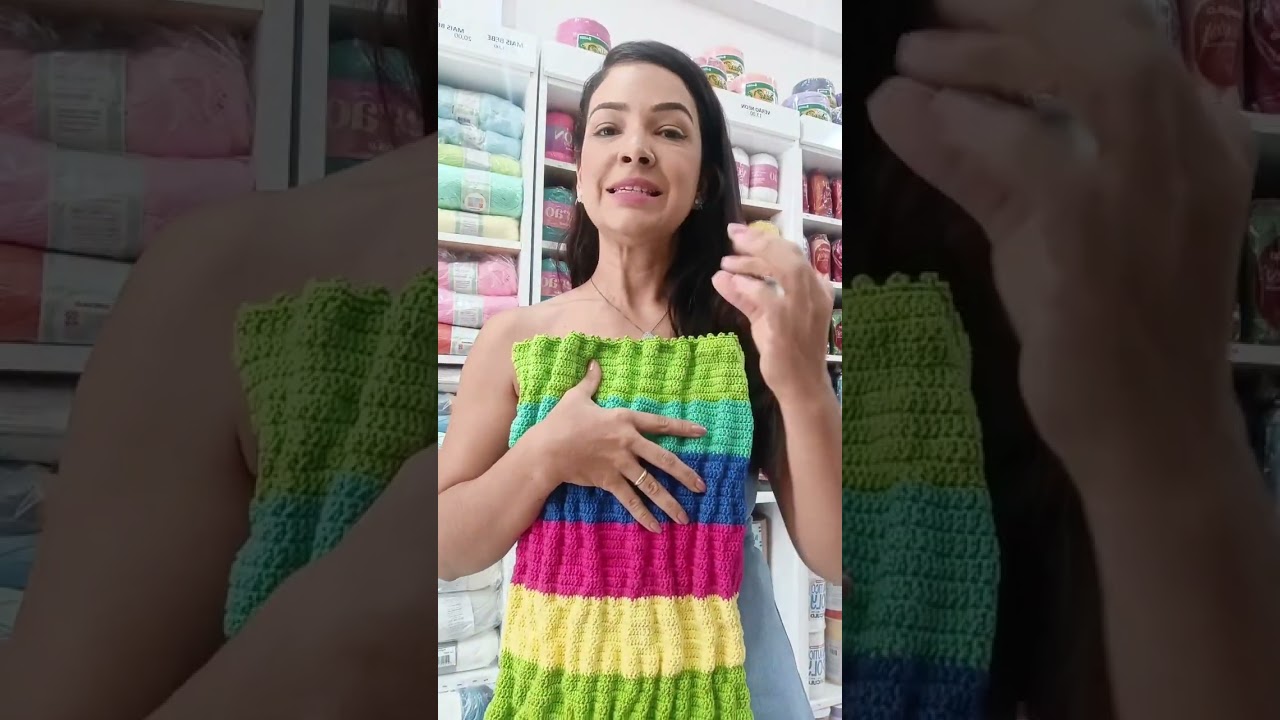 Vestido da Virgínia em crochê