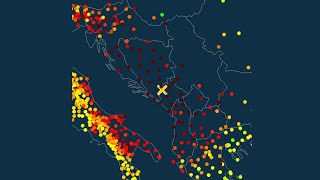 Earthquake Mb 4.9 Montenegro - GlobalQuake 03 April 2024 12:40:44 - Crnu Goru zemljotres