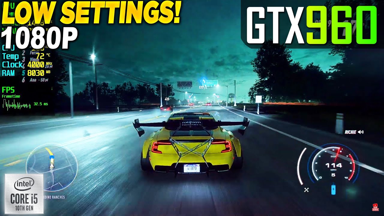 Need for Speed Heat GTX 960 - 1080p Low,