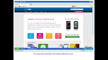 Audioboo Tutorial