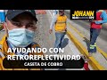 Apoyo con retroreflectividad a cliente - caseta de cobro / JohannRoadMarkingTips