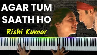 Agar Tum Saath Ho Piano Instrumental | Tutorial Notes | Chords | Hindi Song Keyboard Cover