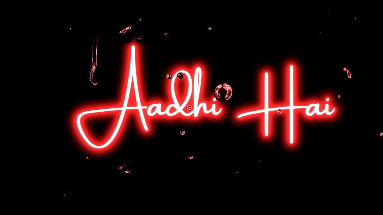 Aadhi hai rehguzar aadha hai aasman Black screen lyrics status Love