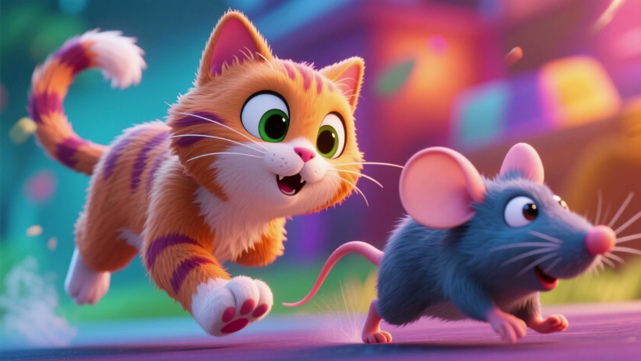 Cat and Mouse Chase 🐱🐭 | Fun Hide-and-Seek Song for Kids