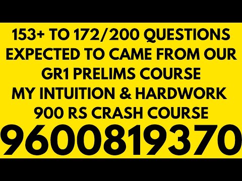 153+TO 172/200 - QUESTIONS EXPECTED TO CAME FROM OUR COURSE - MY INTUITION - 900 RS CRASH COURSE
