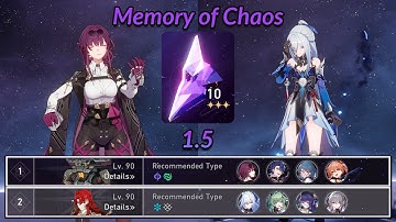 New Memory of Chaos 10 | 1.5 ! Kafka DoT Team & E1 Jingliu Hypercarry DPS Team - Honkai Star Rail