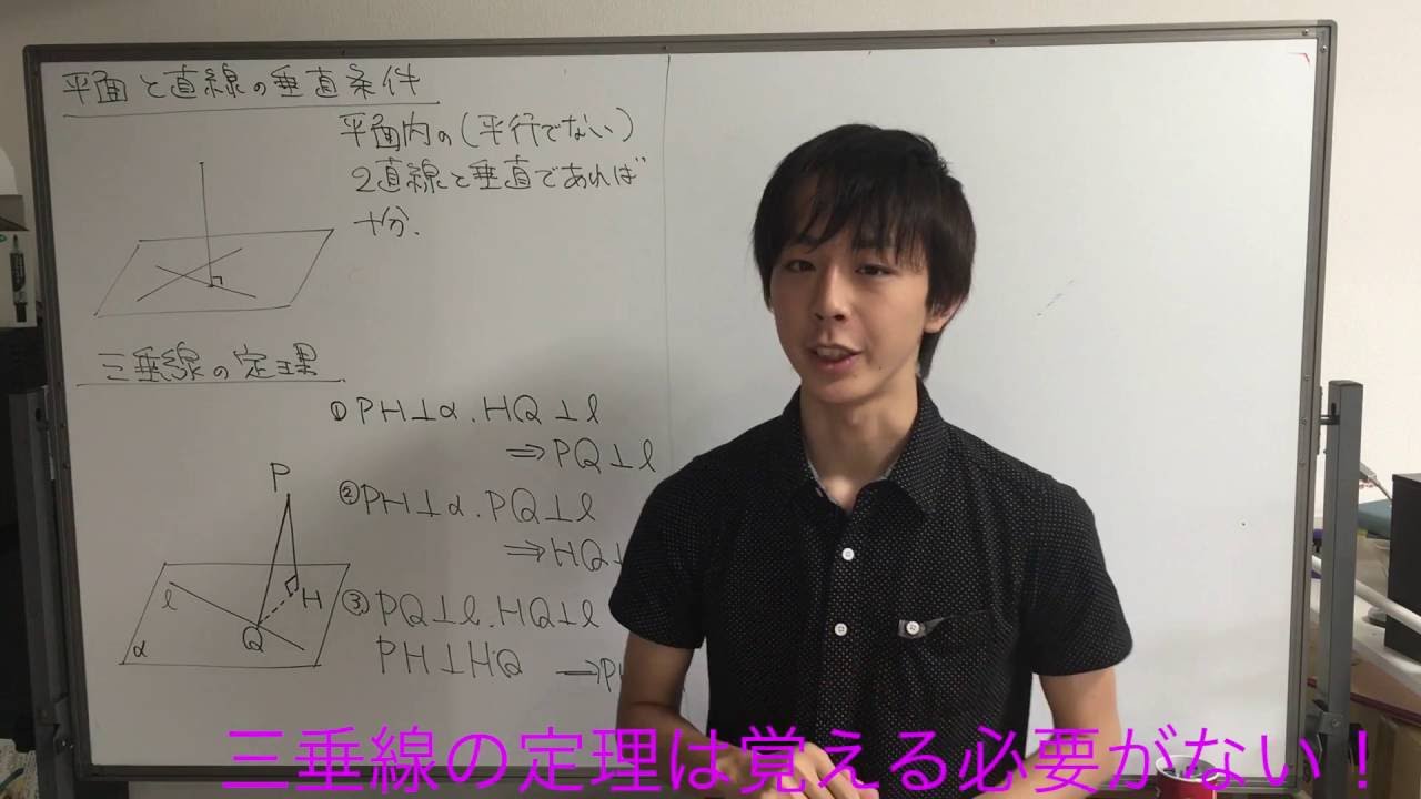 三垂線の定理は覚える必要がない！