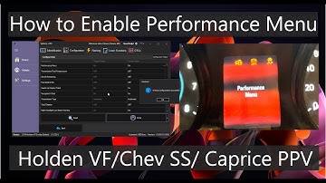 How to Enable Performance Menu on Holden VF Commodore Instrument Cluster