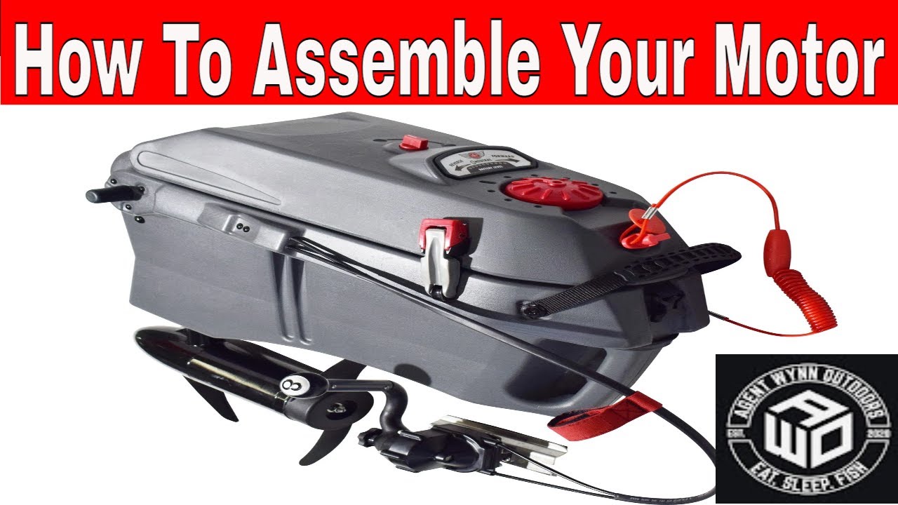 JONNY BOAT BASS 100 KAYAK - TROLLING MOTOR ASSEMBLY & UNBOX 