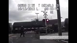 2 Trains Hit Car After High-Speed Police Chase In Utah. Trailer Video.