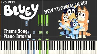 Video thumbnail of "[NEW VIDEO IN BIO] Bluey ~ Theme Song ~ Piano Tutorial"