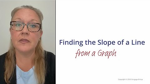 Finding the Slope of a Line from a Graph | Cengage Math Clips