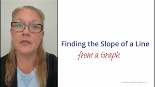Finding the Slope of a Line from a Graph | Cengage Math Clips