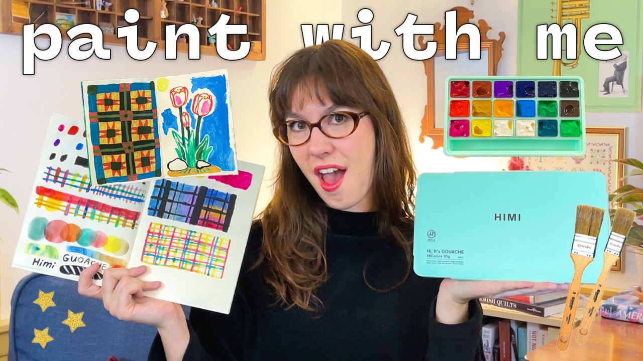 PAINT WITH ME: trying out Himi Gouache 🎨